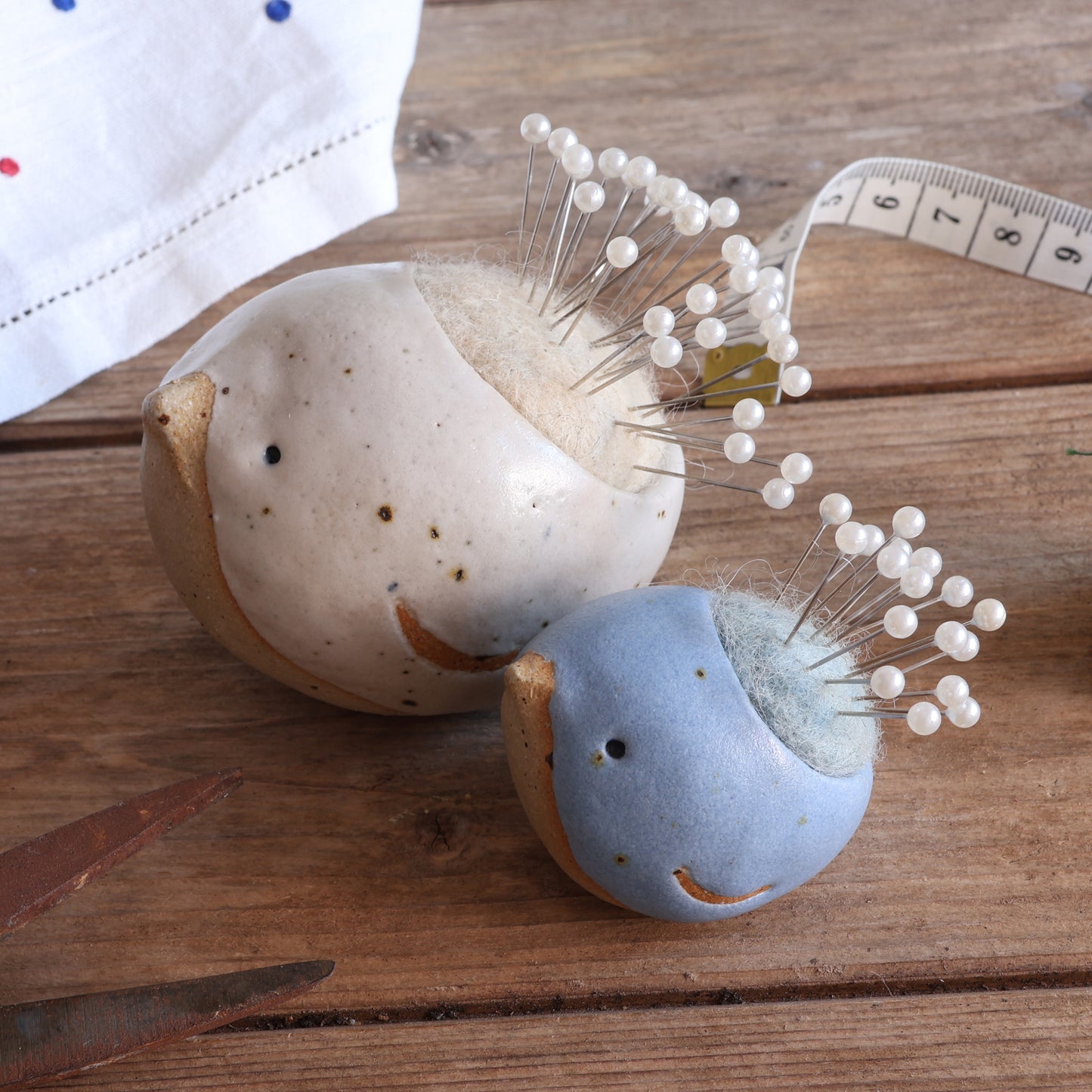 Handmade Ceramic Pin Cushion Bird
