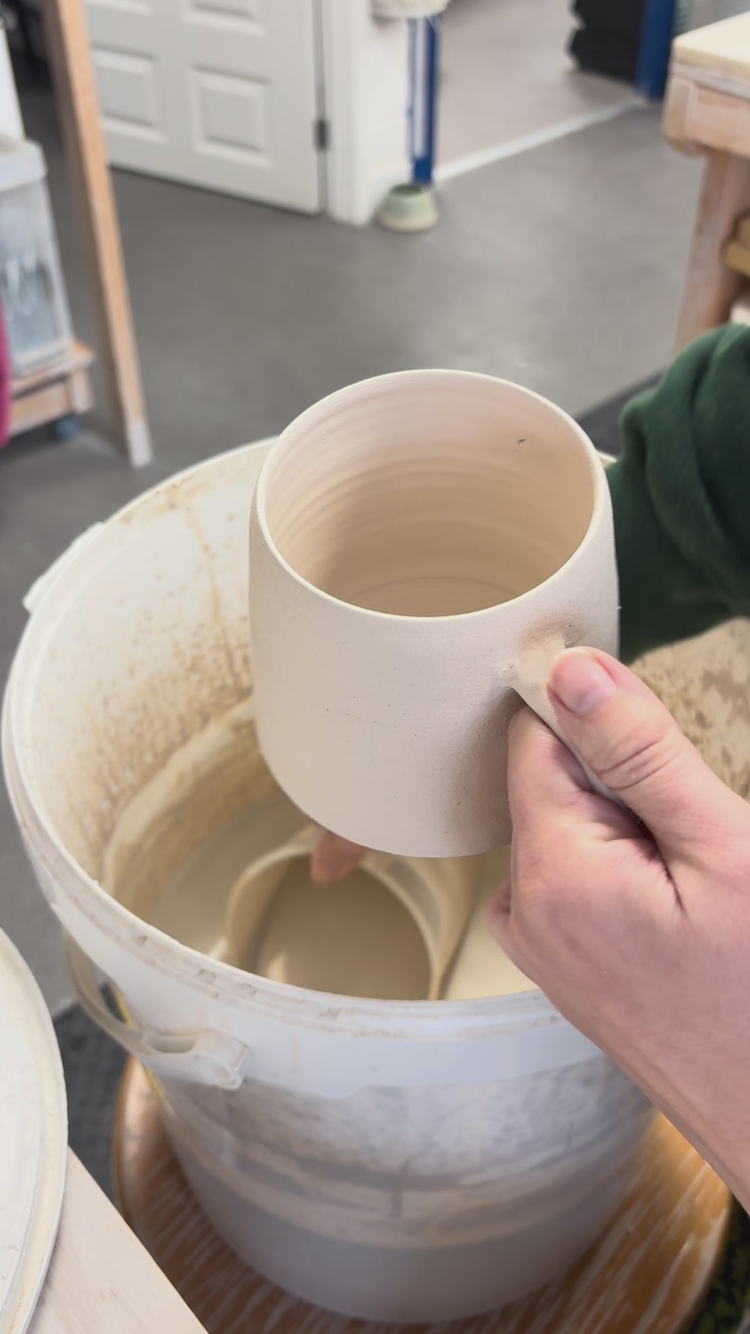 Video showing the process of glazing our birth flower mugs