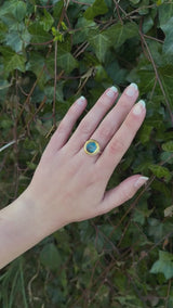 Bague Ajustable Petit Rond Bleu Récif