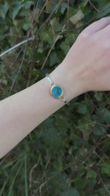 Bracelet rond en plaqué argent Blue Reef