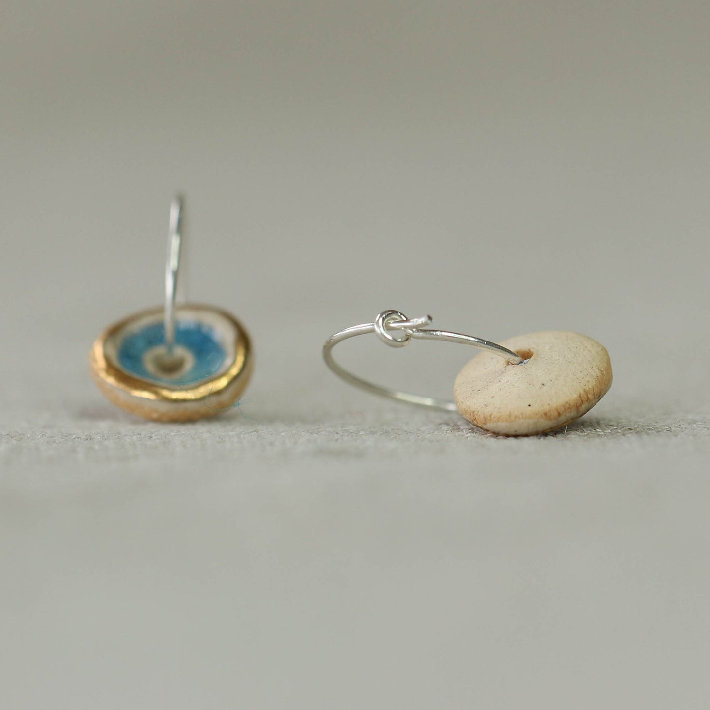 Blue Pool Sterling Silver Small Hoops - Habulous