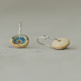Blue Pool Sterling Silver Small Hoops - Habulous