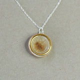 Round Crystal Pool Sterling Silver Pendant Large - Habulous