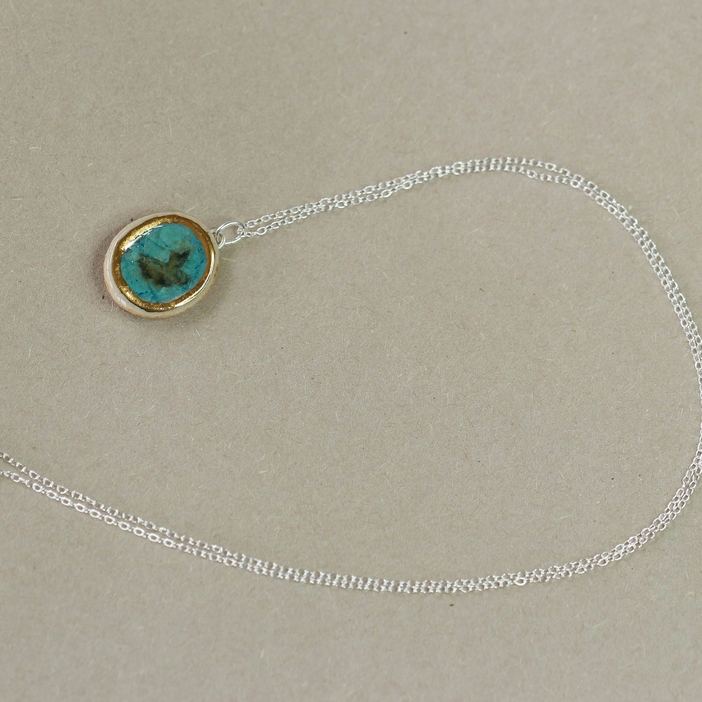 Turquoise Reef Oval Sterling Silver Pendant - Habulous