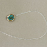 Turquoise Reef Oval Sterling Silver Pendant - Habulous