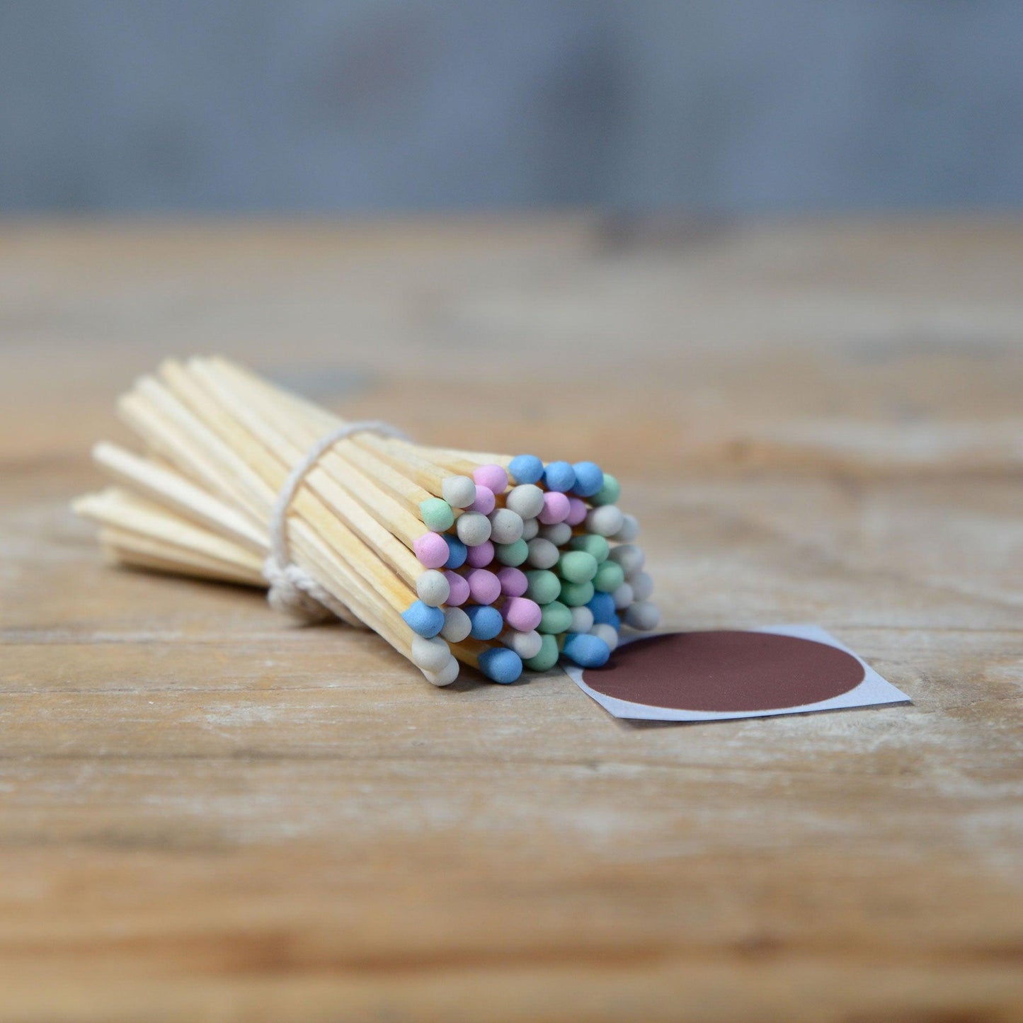 10cm Safety Matches with Striker Pad - Habulous. Pastel rainbow long safety matches.
