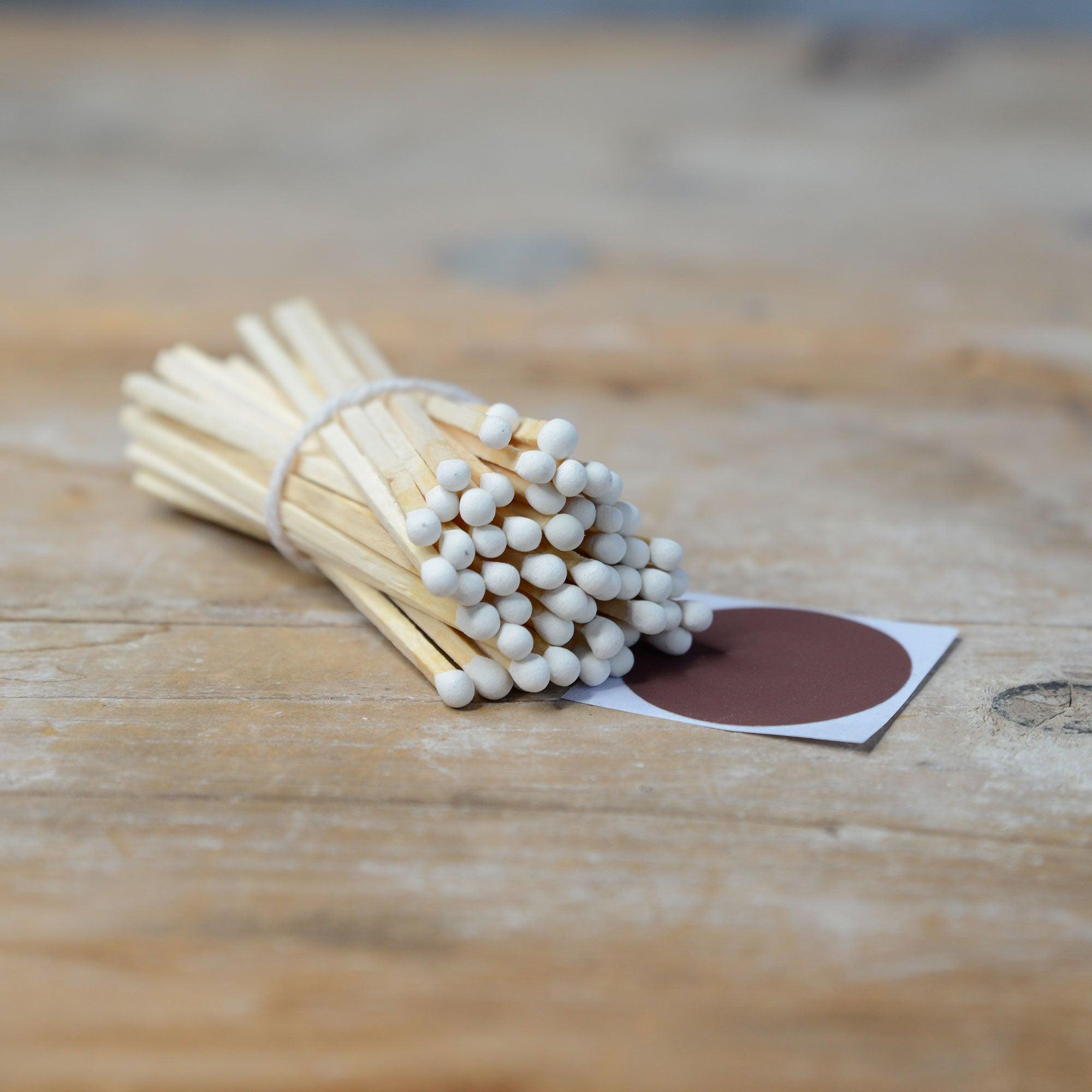 10cm Safety Matches with Striker Pad - Habulous. Long safety matches.
