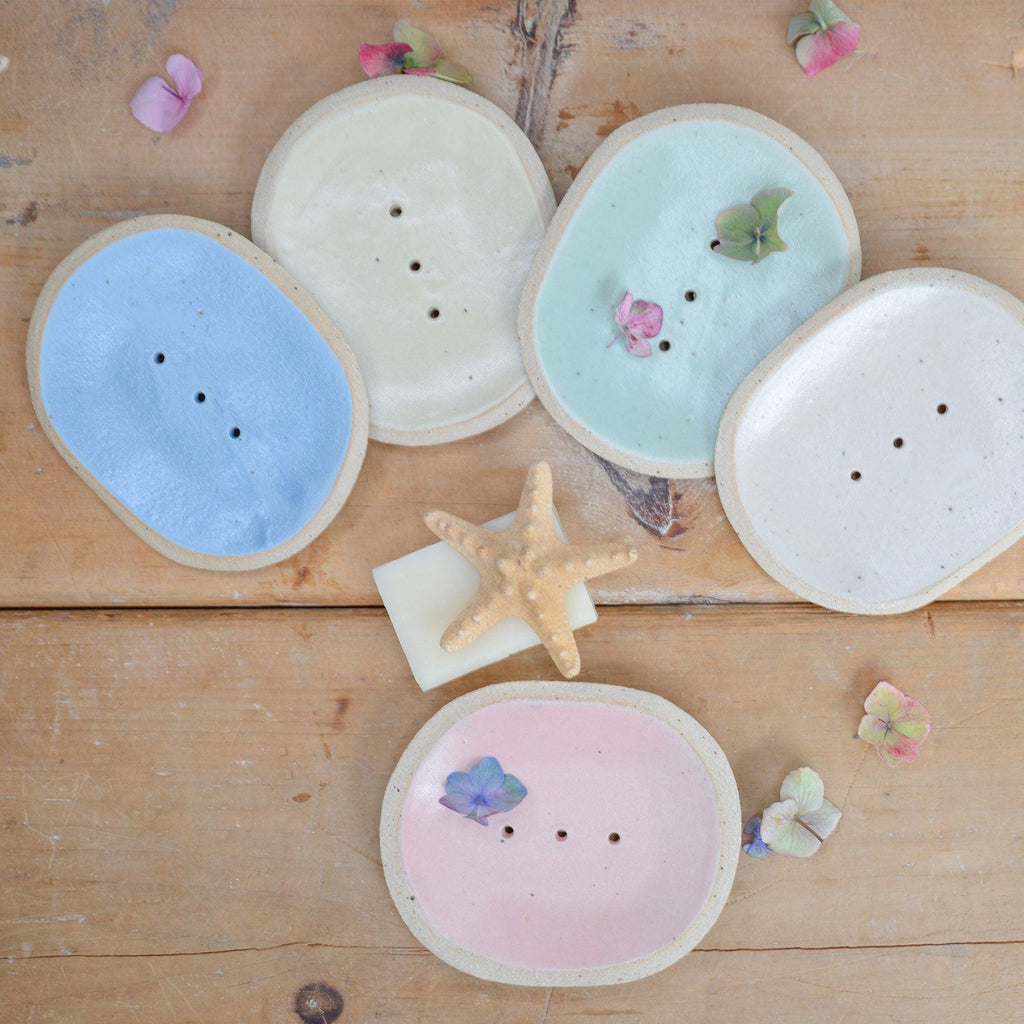 Cornflower Blue Ceramic Soap Dish | Soap Holder | Habulous