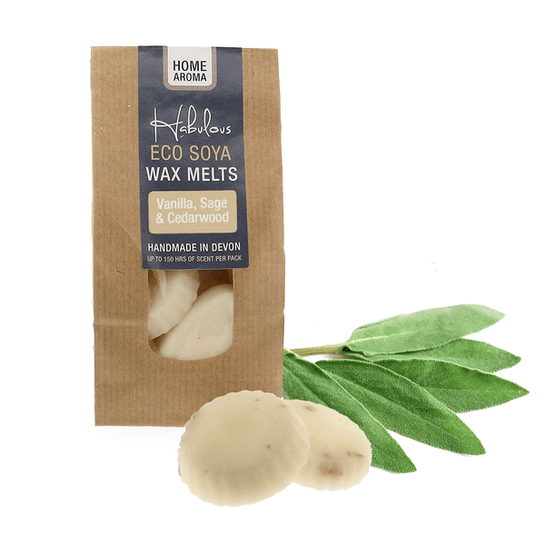 Vanilla, Sage & Cedarwood Eco Soya Wax Melts Pack - Habulous