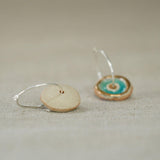 Turquoise Pool Sterling Silver Large Hoops - Habulous