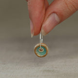 Turquoise Pool Sterling Silver Small Hoops - Habulous