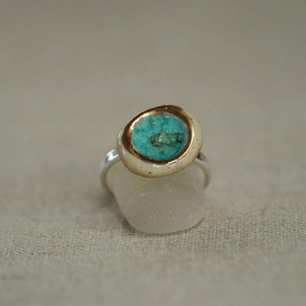 Small Round Turquoise Reef Ring - Habulous