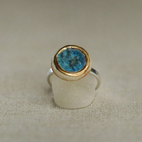 Small Round Blue Reef Ring - Habulous