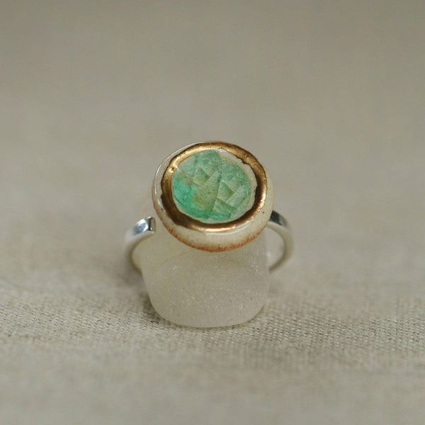 Small Round Emerald Reef Ring - Habulous