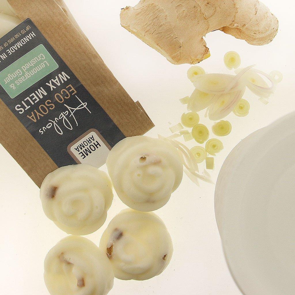 Lemongrass & Crushed Ginger Eco Soya Wax Melts Pack - Habulous