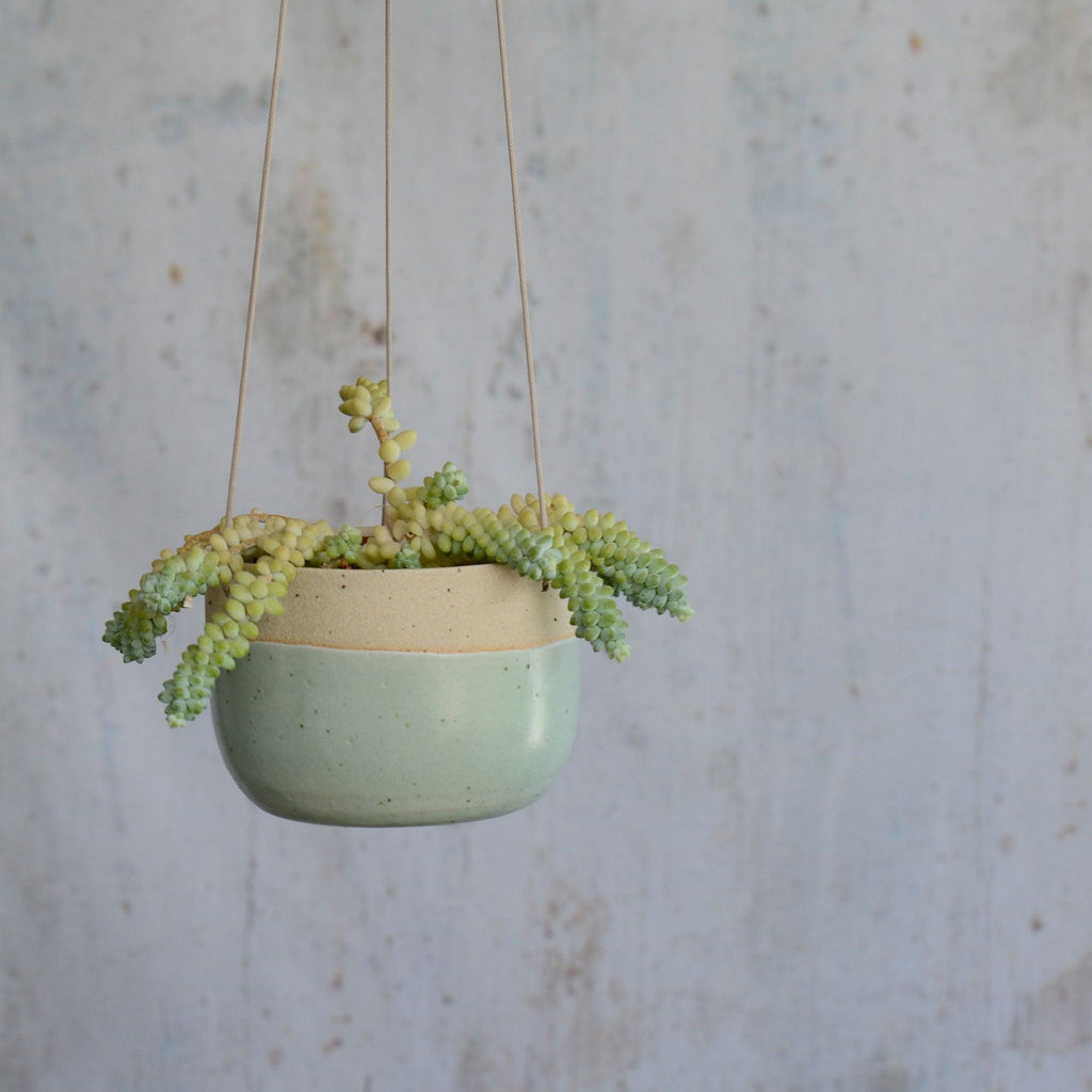 hanging planter uk Mint Green Hanging Planter | Green Hanging Pot