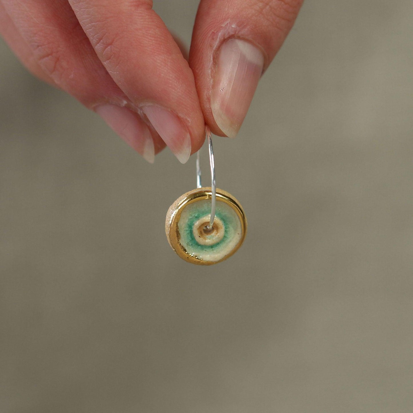 Emerald Pool Sterling Silver Large Hoops - Habulous