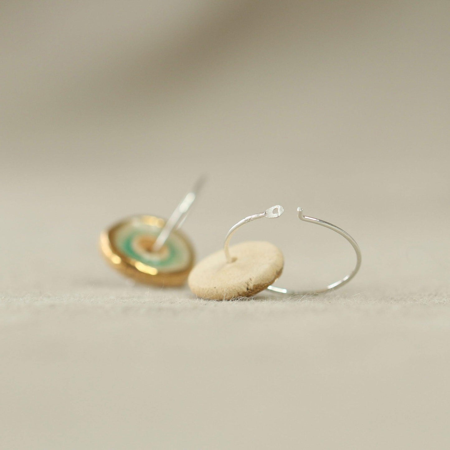 Emerald Pool Sterling Silver Large Hoops - Habulous
