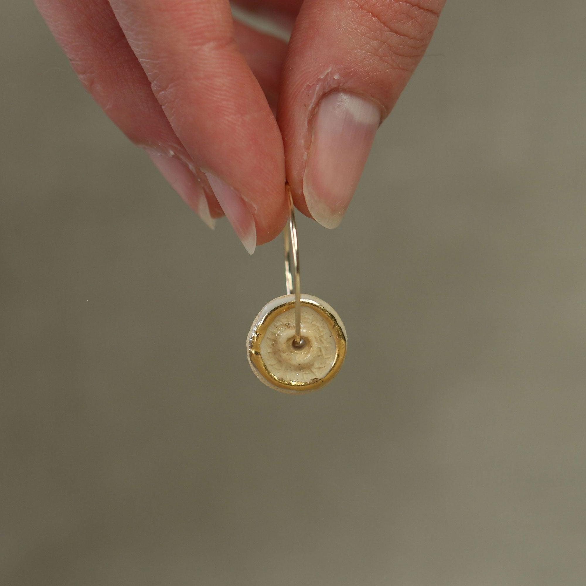 Crystal Pool Gold Fill Large Hoops - Habulous
