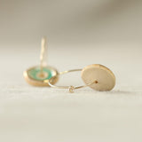 Emerald Pool Gold Fill Large Hoops - Habulous