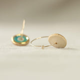 Turquoise Pool Gold Fill Large Hoops - Habulous