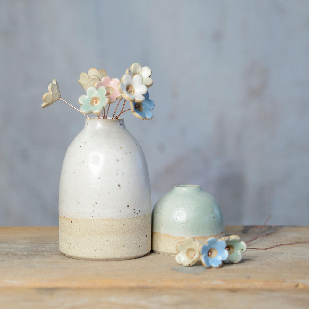 Decorative Ceramic Flower Bud Stems Stone - Habulous