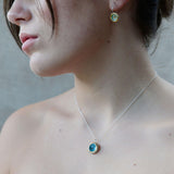 Round Emerald Reef Sterling Silver Pendant Small - Habulous