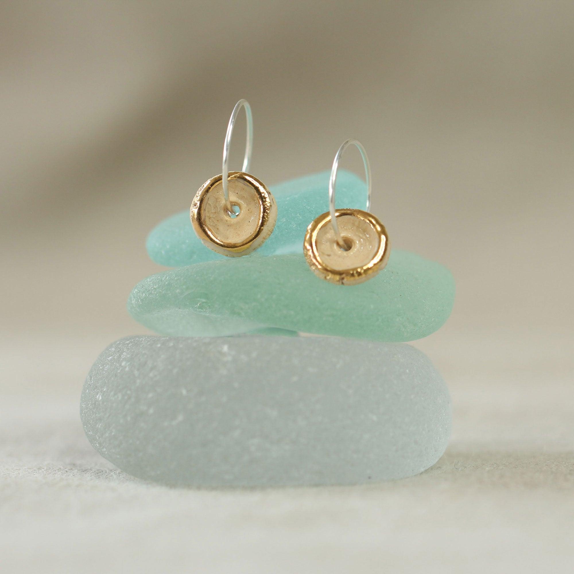 Crystal Pool Sterling Silver Small Hoops - Habulous
