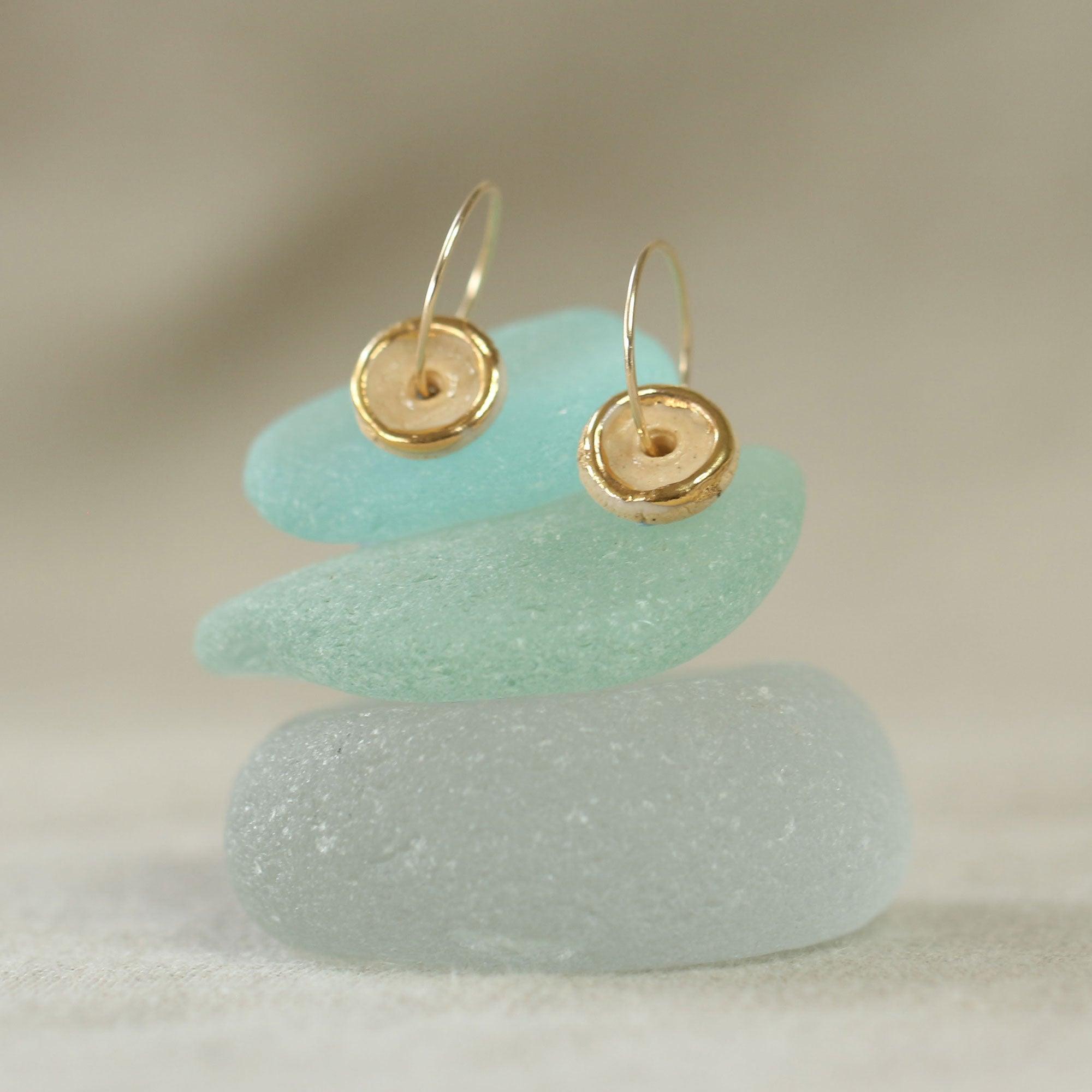 Crystal Pool Gold Fill Small Hoops - Habulous