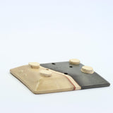 Underside of the moorland soap dish showing four clay feet
