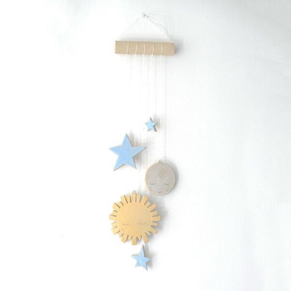 Sun, Moon & Stars Wall Hanging from a distance
